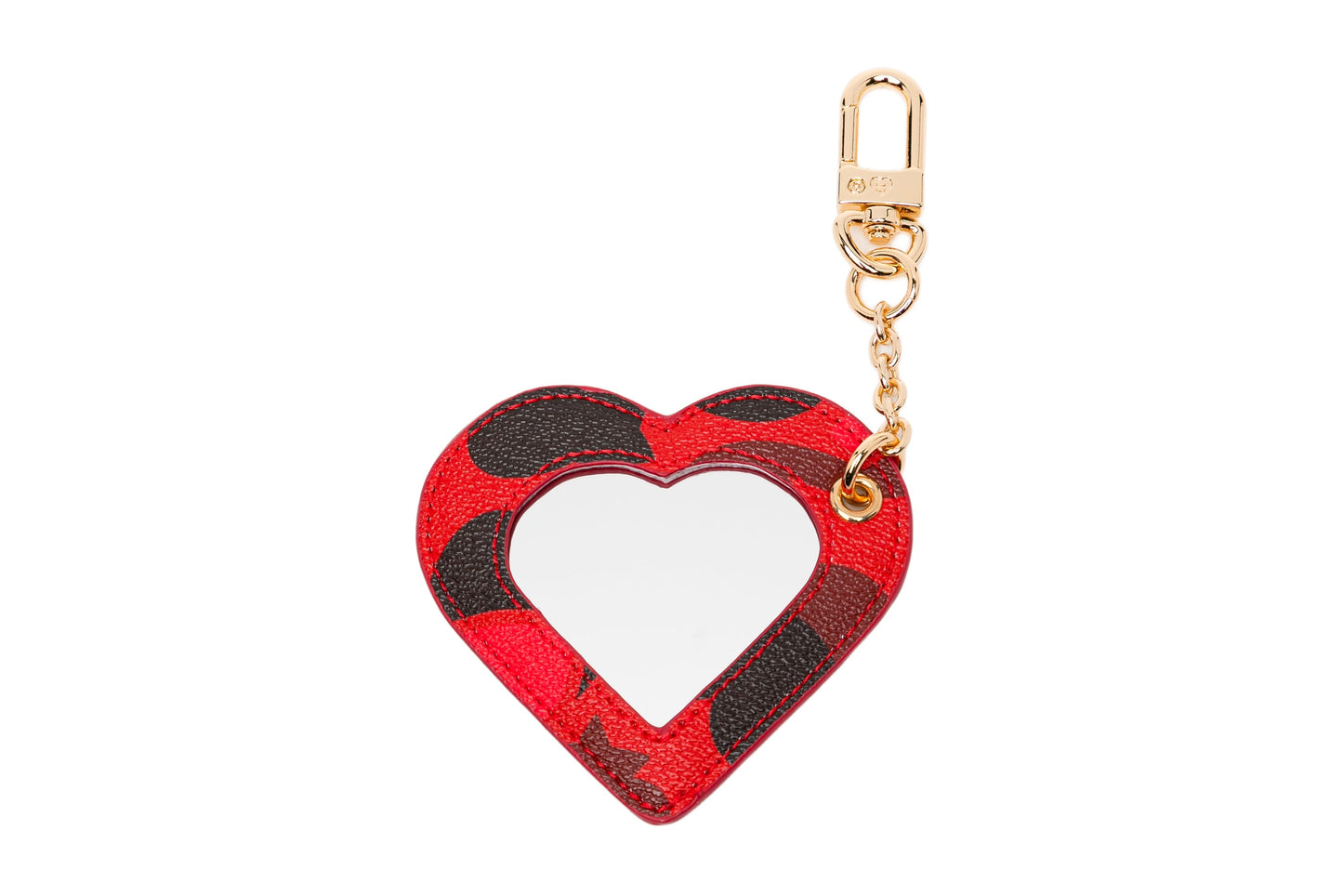 BAPE CAMO PRINTED HEART MIRROR KEYRING