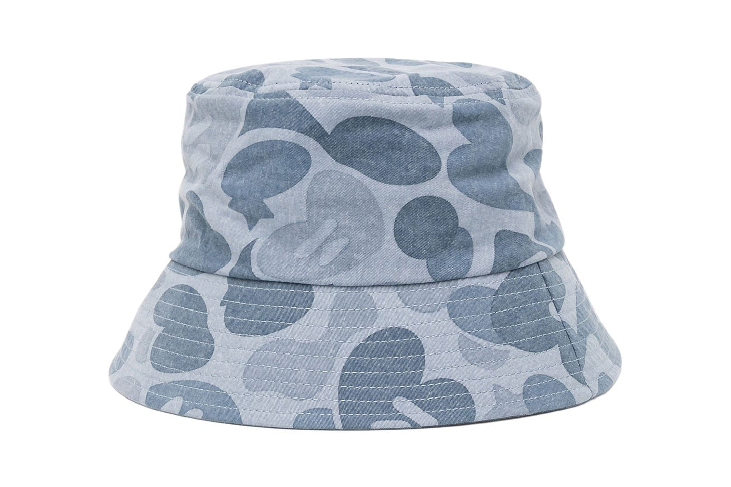 BAPE CAMO LASER PRINTED DENIM BUCKET HAT