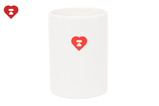 BAPE HEART LOGO 白色陶瓷茶杯
