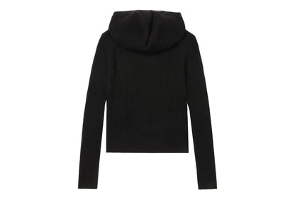 BAPE HOODED RIB SWEATER