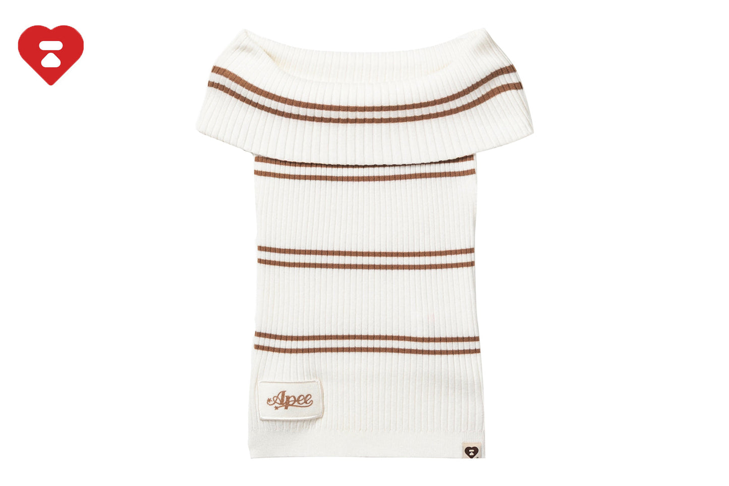 BAPE OFF-SHOULDER STRIPES TOP