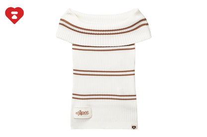 BAPE OFF-SHOULDER STRIPES TOP