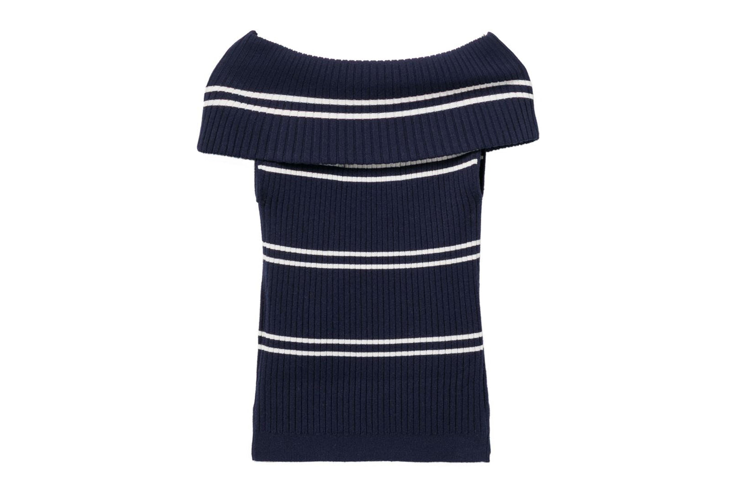 BAPE OFF-SHOULDER STRIPES TOP