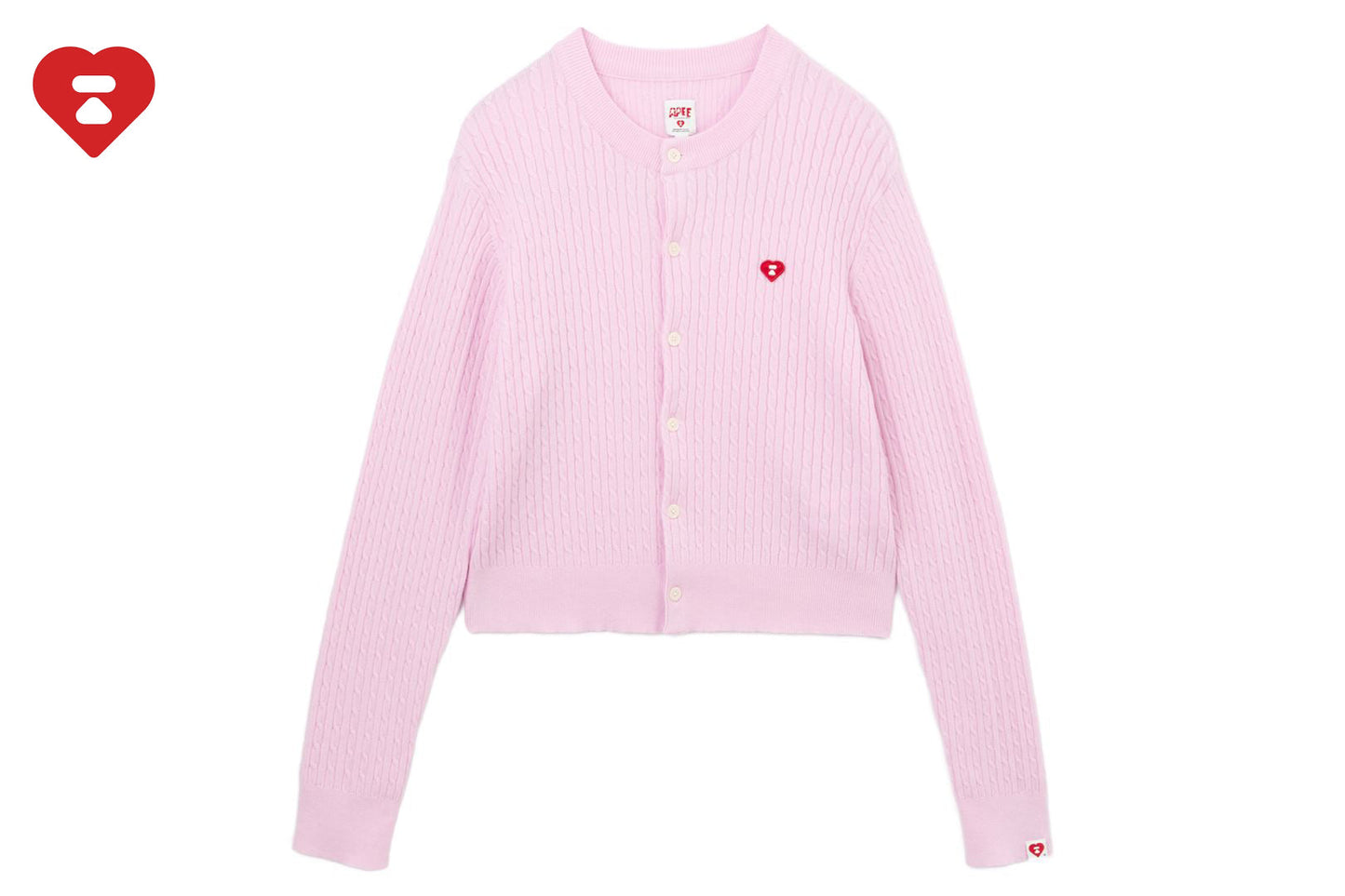 BAPE HEART BADGE CARDIGAN #3