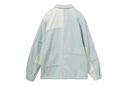 BAPE DENIM PATCHWORK COACH JACKET