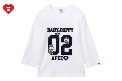 BAPE BABY DOPPY PATCHWORK LS TEE
