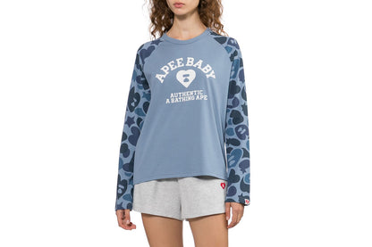 BAPE CAMO SLEEVES RAGLAN LS TEE
