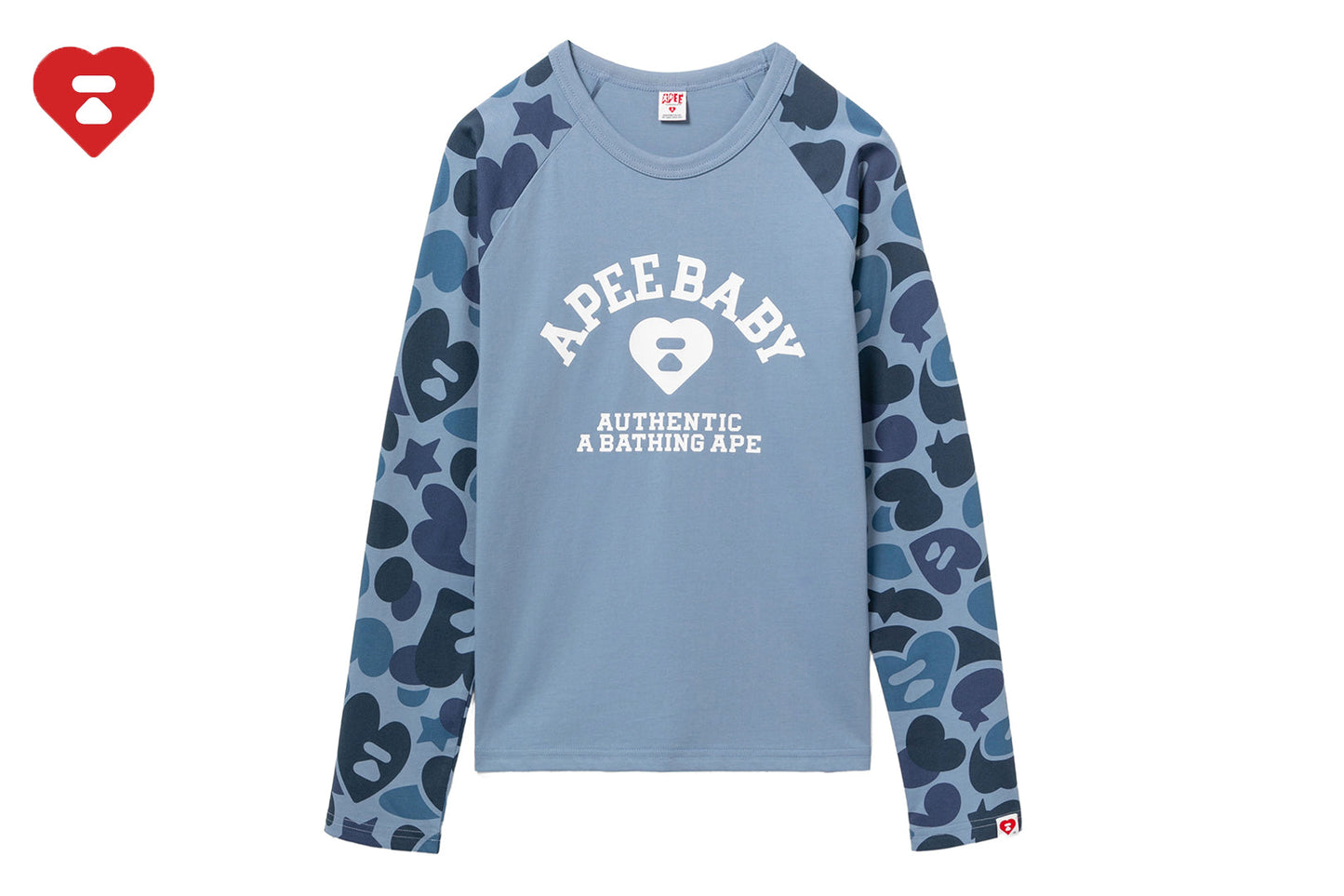 BAPE CAMO SLEEVES RAGLAN LS TEE
