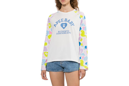 BAPE CAMO SLEEVES RAGLAN LS TEE