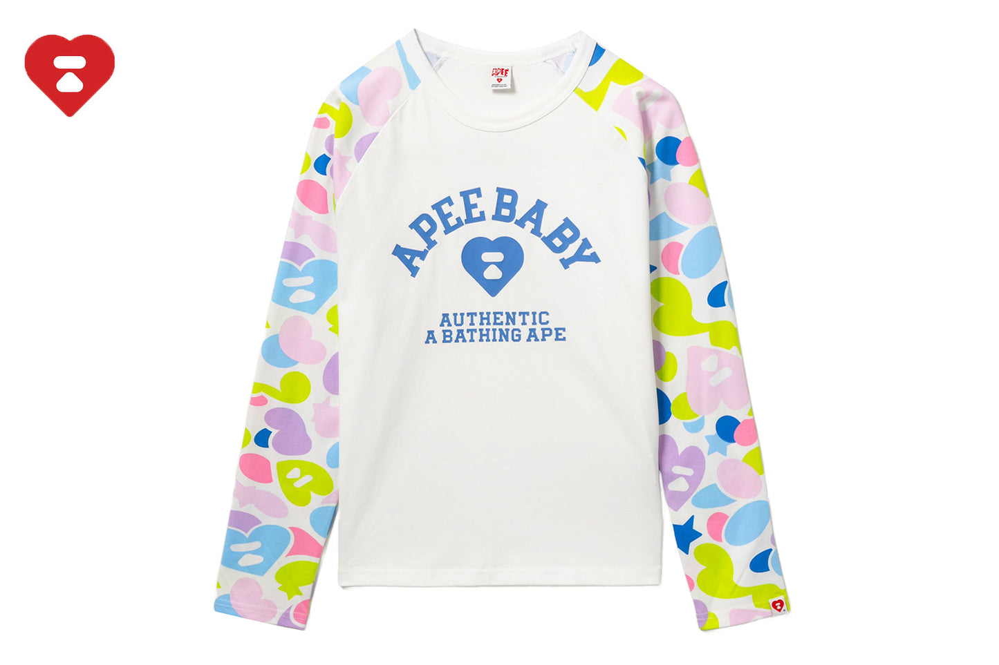 BAPE CAMO SLEEVES RAGLAN LS TEE