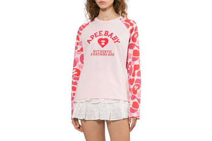 BAPE CAMO SLEEVES RAGLAN LS TEE