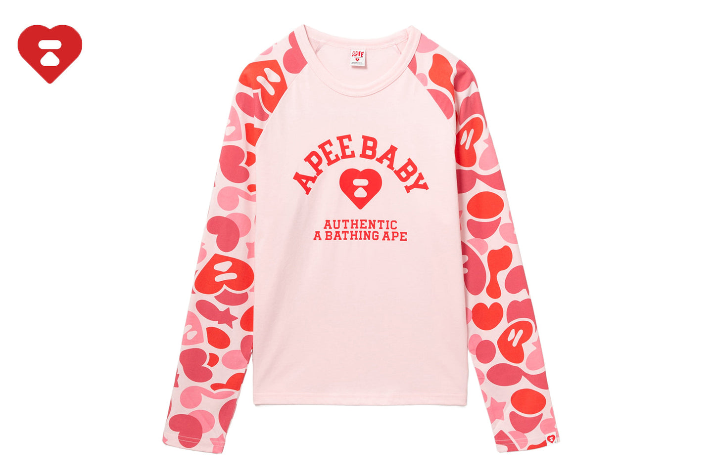 BAPE CAMO SLEEVES RAGLAN LS TEE