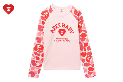 BAPE CAMO SLEEVES RAGLAN LS TEE