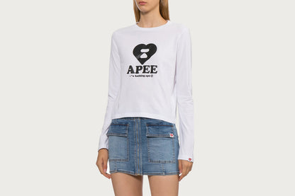 BAPE APEE LOGO 印刷長袖T恤 #2