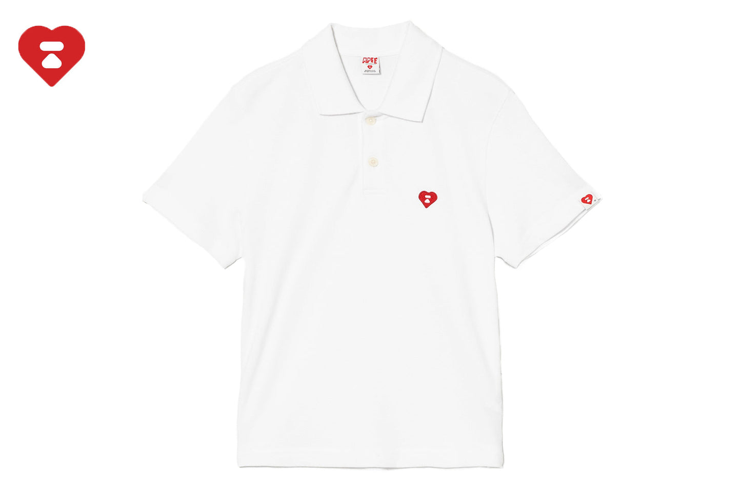BAPE 心形徽章 Polo 衫