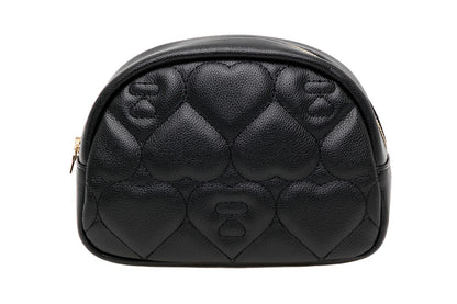 BAPE QUILTED HEART MONOGRAM MINI POUCH