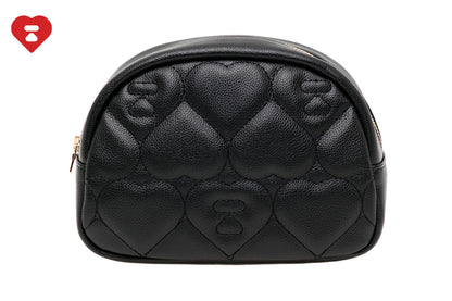 BAPE QUILTED HEART MONOGRAM MINI POUCH