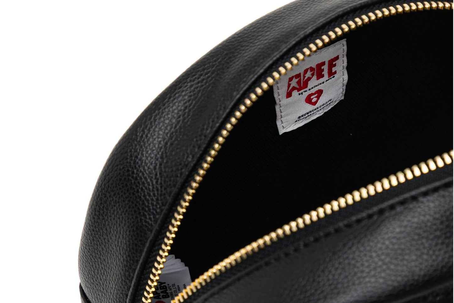 BAPE QUILTED HEART MONOGRAM MINI POUCH