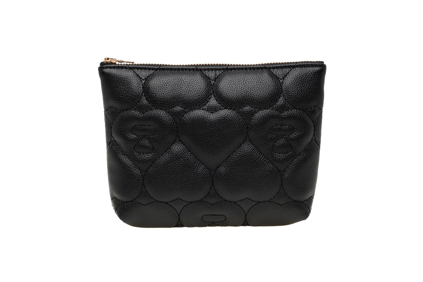 BAPE QUILTED HEART MONOGRAM SMALL WALLET