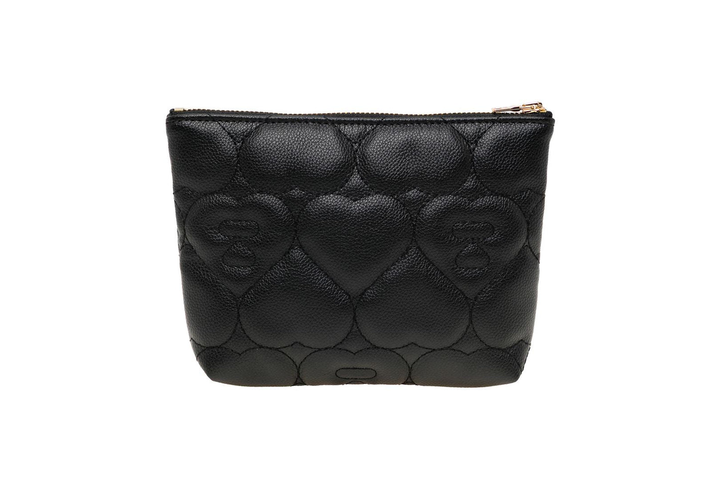 BAPE QUILTED HEART MONOGRAM SMALL WALLET