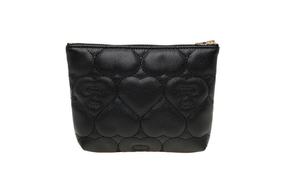 BAPE QUILTED HEART MONOGRAM SMALL WALLET