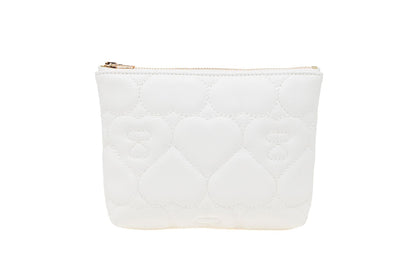 BAPE QUILTED HEART MONOGRAM SMALL WALLET