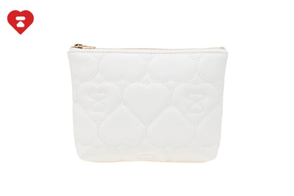 BAPE QUILTED HEART MONOGRAM SMALL WALLET