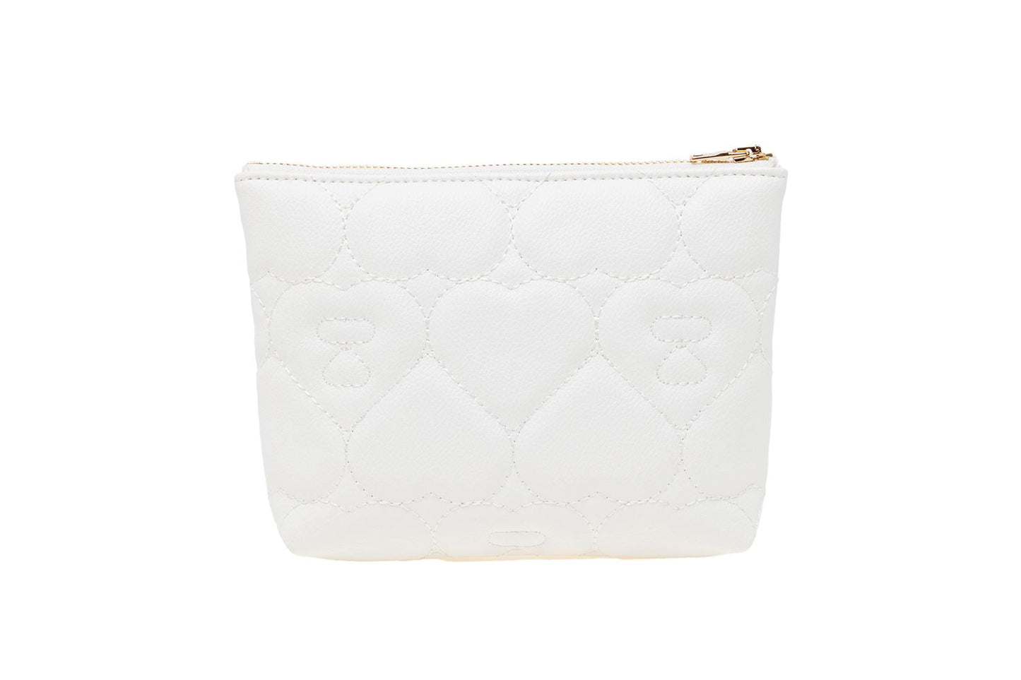 BAPE QUILTED HEART MONOGRAM SMALL WALLET