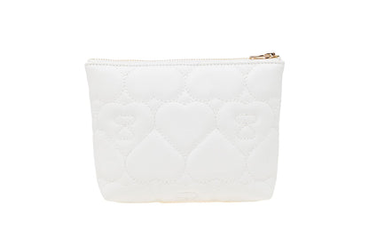 BAPE QUILTED HEART MONOGRAM SMALL WALLET