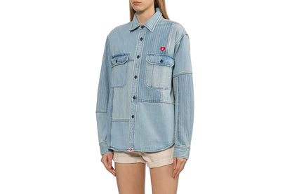 BAPE DENIM PATCHWORK WORK SHIRT
