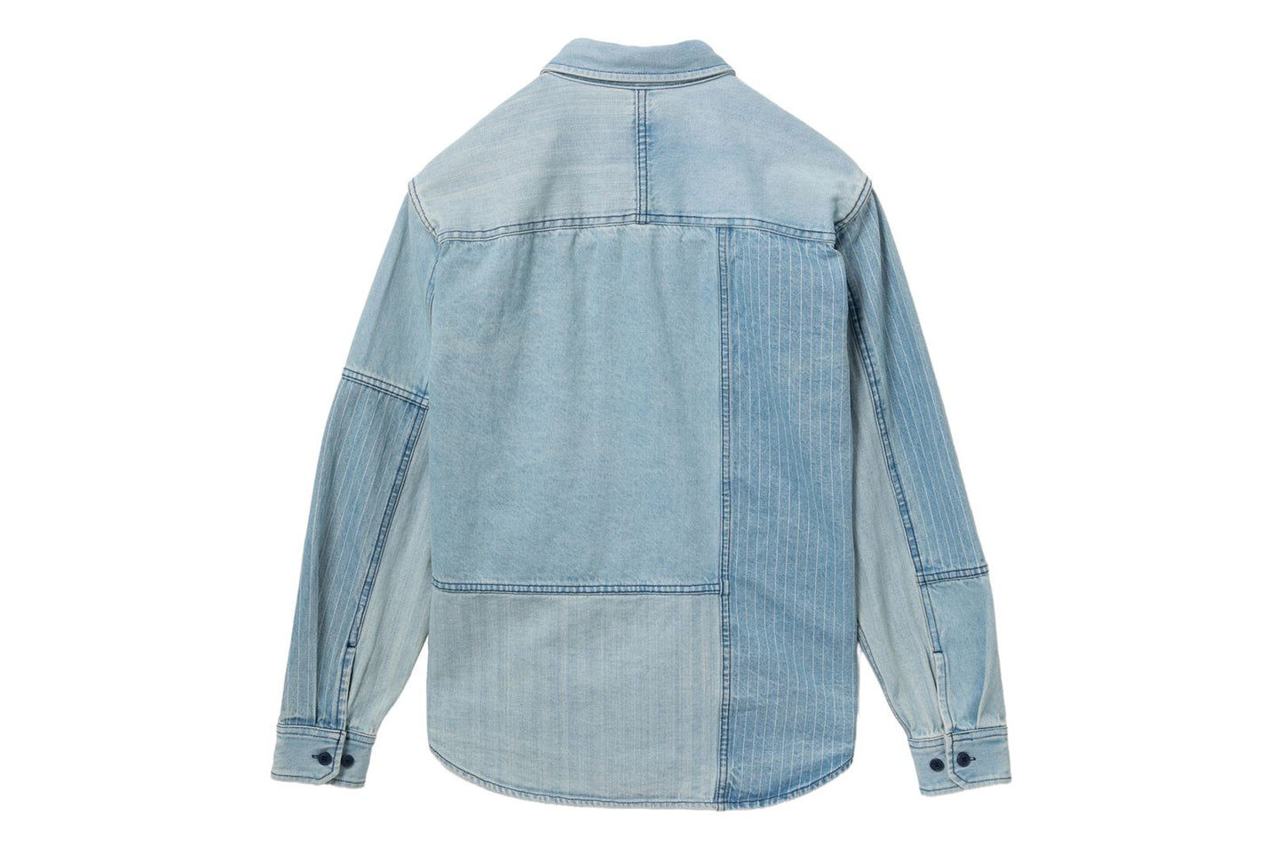 BAPE DENIM PATCHWORK WORK SHIRT