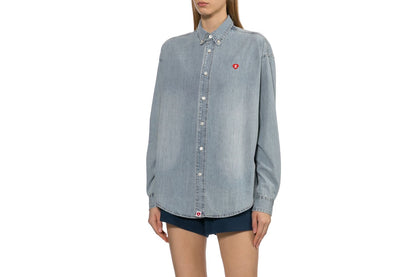BAPE EMBRO BADGE CHAMBRAY BOYFRIEND SHIRT