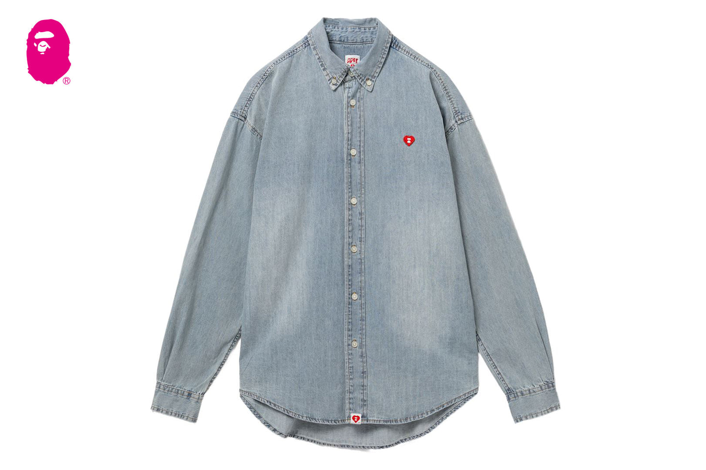BAPE EMBRO BADGE CHAMBRAY BOYFRIEND SHIRT