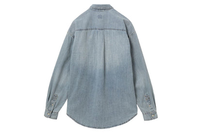 BAPE EMBRO BADGE CHAMBRAY BOYFRIEND SHIRT