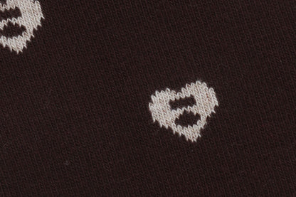 BAPE HEART MONOGRAM INTARSIA SOCKS