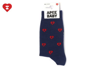 BAPE HEART MONOGRAM INTARSIA SOCKS