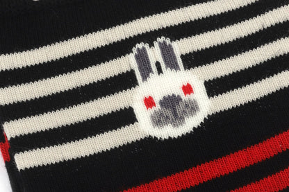 BAPE BABY DOPPY 刺繡徽章條紋襪