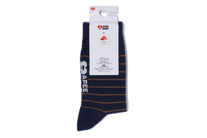 BAPE BABY CORE EMBROIDERY BADGE STRIPE SOCKS