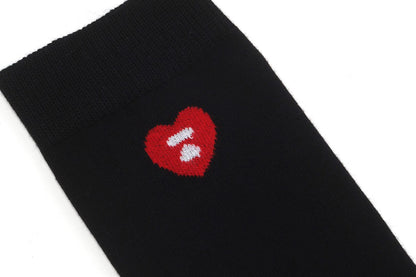 BAPE 心形刺繡徽章襪子
