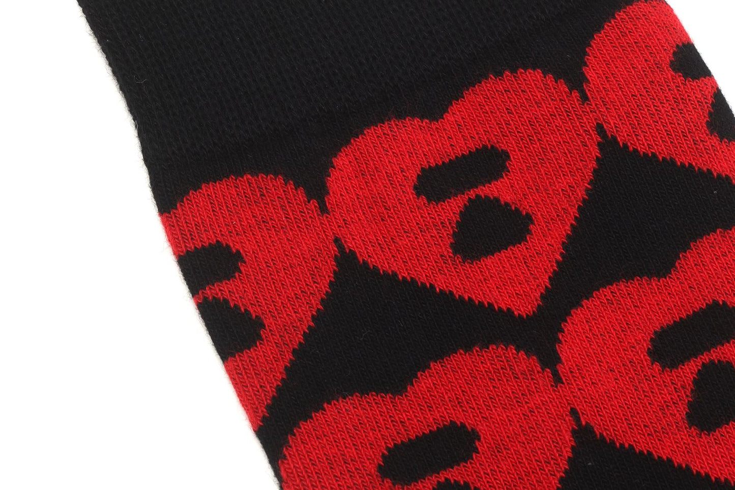 BAPE BIG HEART MONOGRAM INTARSIA SOCKS