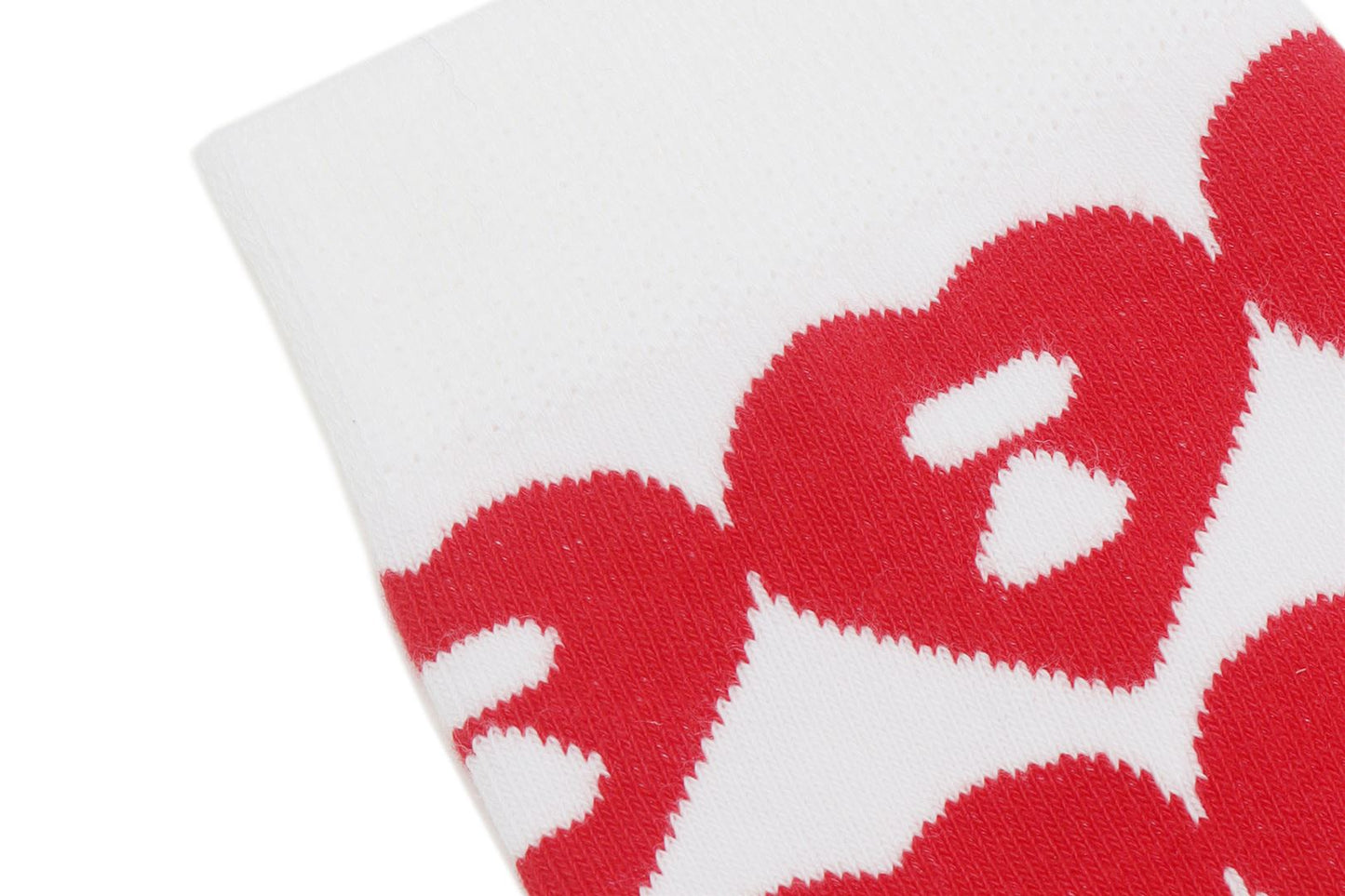 BAPE BIG HEART MONOGRAM INTARSIA SOCKS
