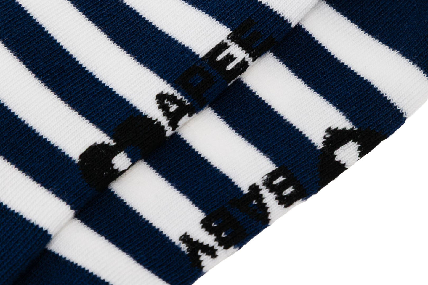 BAPE 心形刺繡徽章條紋襪 #2