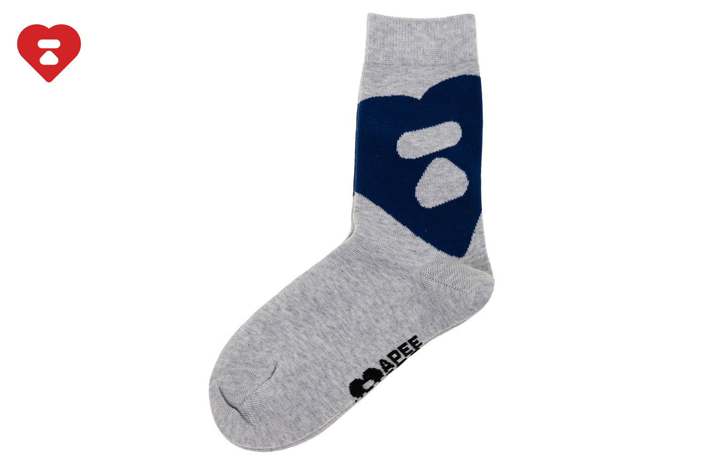 BAPE BIG HEART INTARSIA SOCKS
