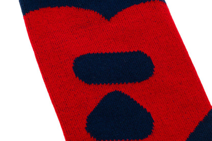 BAPE BIG HEART INTARSIA SOCKS