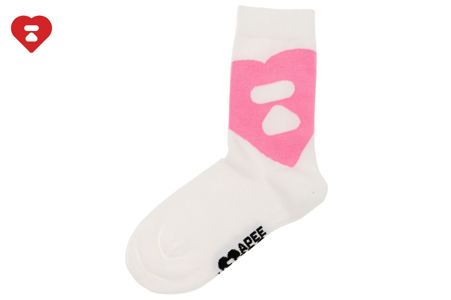 BAPE BIG HEART INTARSIA SOCKS