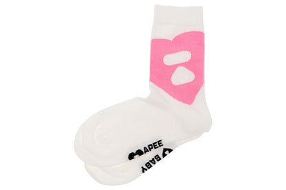 BAPE BIG HEART INTARSIA SOCKS