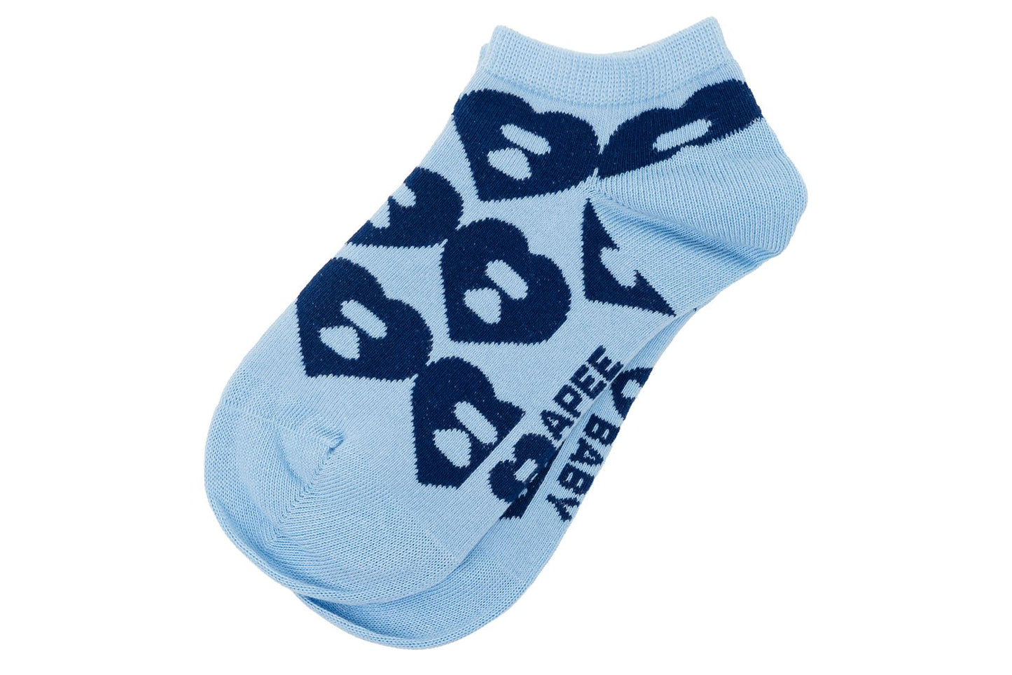 BAPE BIG HEART MONOGRAM INTARSIA ANKLE SOCKS