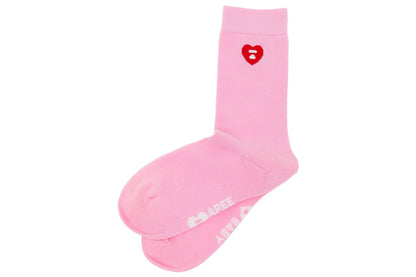 BAPE HEART EMBROIDERY BADGE SOCKS #2