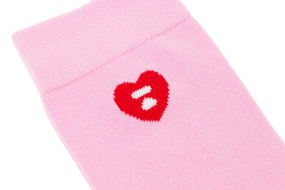 BAPE HEART EMBROIDERY BADGE SOCKS #2