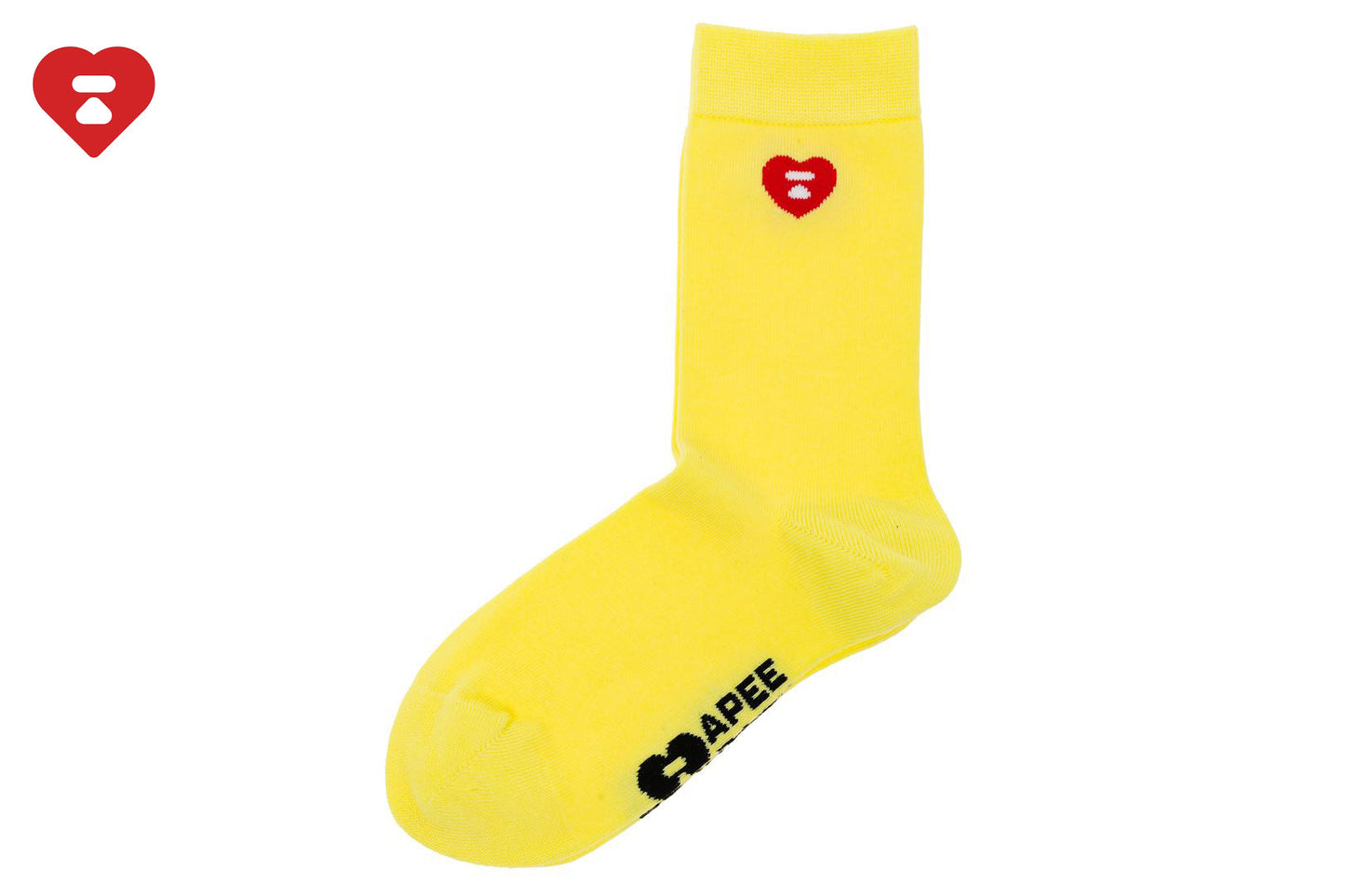 BAPE HEART EMBROIDERY BADGE SOCKS #2